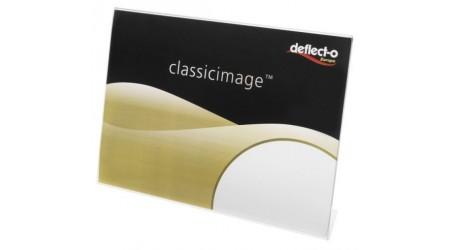 EXPOSITOR SOBREMESA A6 HORIZONTAL L DEFLECT-O 10 X 15 CM.