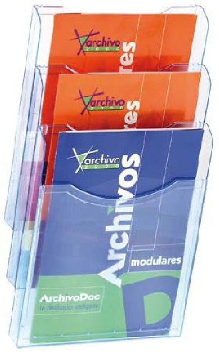 EXPOSITOR MURAL A4 VERTICAL 3 COMPART.