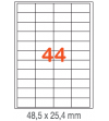 ETIQUETAS A4 100H. INETA  48,5x 25,4  4400U. 01285 RECTA