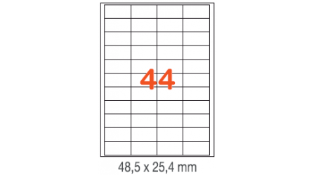 ETIQUETAS A4 100H. INETA  48,5x 25,4  4400U. 01285 RECTA