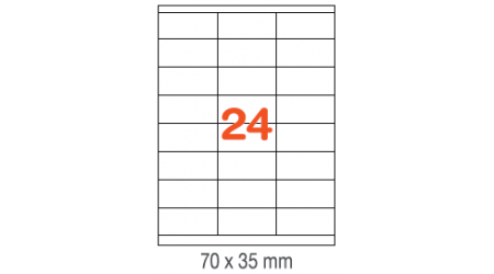 ETIQUETAS A4 100H. INETA  70X 35  3300U. 01272 RECTA