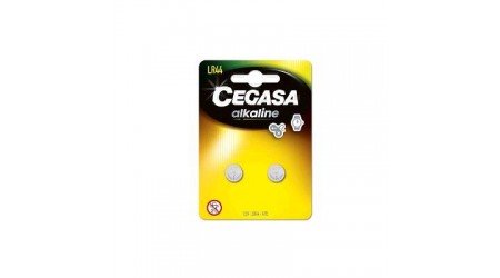 PILA CEGASA BOTON ALCALINA LR44 PACK 2 UNIDADES