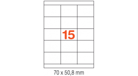 ETIQUETAS A4 100H. INETA  70X 50,8  1500U. 01295 RECTA