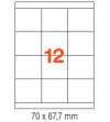 ETIQUETAS A4 100H. INETA  70X 67,7  1200U. 01295 RECTA