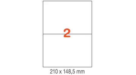 ETIQUETAS A4 100H. INETA 210x148,5  200U. 01264 RECTA