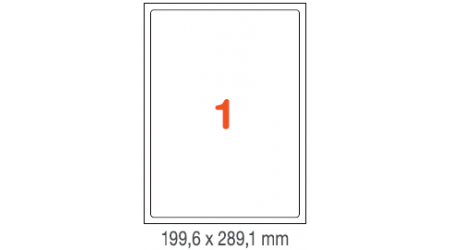 ETIQUETAS A4 100H. INETA 199,6X289,1  100U. 02412 CANTOS ROMOS