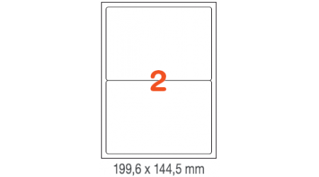 ETIQUETAS A4 100H. INETA 199,6X144,5  200U. 02423 CANTOS ROMOS