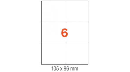 ETIQUETAS A4 100H. INETA 105X 96  600U. CANTOS ROMOS