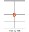 ETIQUETAS A4 100H. INETA 105x 70  800U. 01292 RECTA