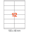 ETIQUETAS A4 100H. INETA 105x 48  1200U. 01289 RECTA