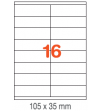 ETIQUETAS A4 100H. INETA 105x 35  1600U. 01287 RECTA