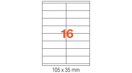 ETIQUETAS A4 100H. INETA 105x 35  1600U. 01287 RECTA