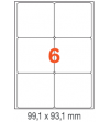 ETIQUETAS A4 100H. INETA  99,1X 93,1  600U. 02421 CANTOS ROMOS