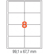 ETIQUETAS A4 100H. INETA  99,1X 67,7  800U. 02420 CANTOS ROMOS