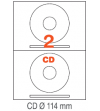 ETIQUETAS A4 100H. INETA 114MM  CD´S  200U.