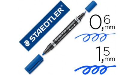 ROTULADOR LUMOCOLOR DUO 348 PUNTA F 0,6 MM PUNTA M 1,5 MM