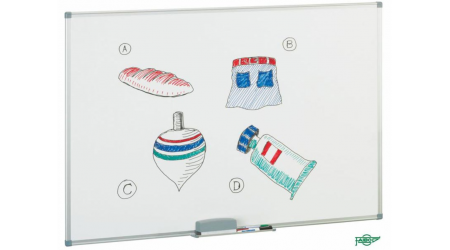 PIZARRA BLANCA MELAMINADA 120 X 200 CM. MARCO ALUMINIO