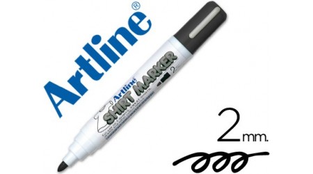 ROTULADOR ARTLINE CAMISETA EKT-2 NEGRO -PUNTA REDONDA 2 MM -PARA USO EN CAMISETAS