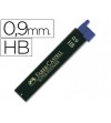 MINAS 0'9 HB FABER CASTELL GRAFITO 9069 TUBO 12 UNIDADES 22638