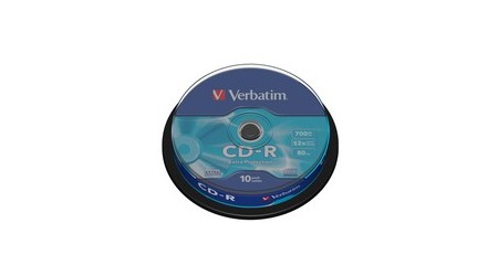 CD-R 700MB/80MIN PACK  10 VERBATIM - CANON LPI 0,80€ INCLUIDO