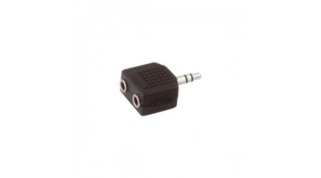 ADAPTADOR AUDIO 1x JACK 3.5 MACHO - 2x JACK 3.5 HEMBRA ESTEREO